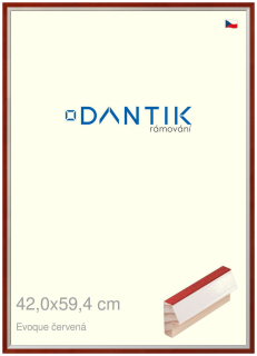 DANTIK rám na obraz 42x59,4 | EVOQUE červená (Plexi Čiré)