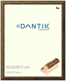 DANTIK rám na obraz 40x50 | HONEST malá vysoká bronz (Sklo Čiré)