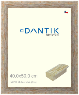 DANTIK rám na obraz 40x50 | PAINT žlutá velká (Sklo Čiré)