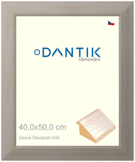 DANTIK rám na obraz 40x50 | Caa Decapato bílá (Sklo Čiré)