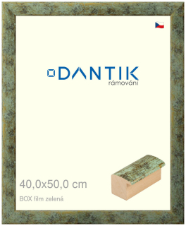 DANTIK rám na obraz 40x50 | BOX filmzelená (Sklo Čiré)