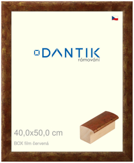 DANTIK rám na obraz 40x50 | BOX film červená (Sklo Čiré)