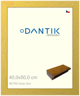 DANTIK rám na obraz 40x50 | RETRO žlutá (Sklo Čiré)