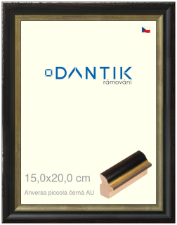 DANTIK rám na obraz 15x20 | ANIVERSA piccola černá AU (Sklo Čiré)