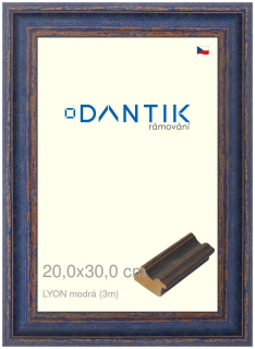 DANTIK rám na obraz 20x30 | LYON modrá (Sklo Čiré)