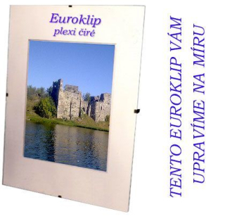 Euroklip PLEXI čiré (na míru)