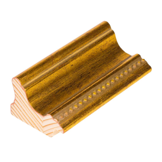 Rámová lišta DANTIK - 3250 | Starozlatá s perličkou