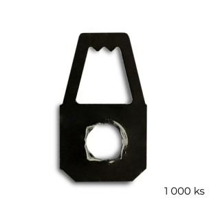 Háček na obrazy - narážecí do podkladu malý černý (1000 ks)