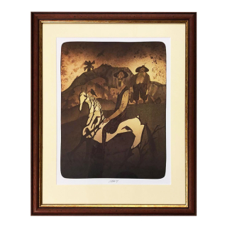 Born Adolf - Vesničan na koni | 46.3x53.8