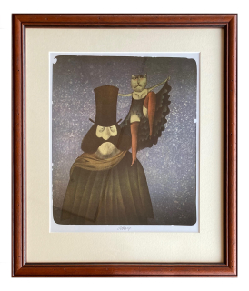 Born Adolf - Muž a kočka | 42.7x49.5