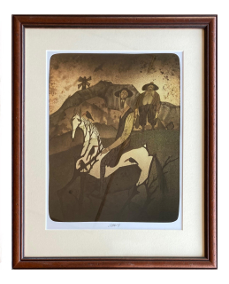 Born Adolf - Vesničan na koni | 42.7x52.6