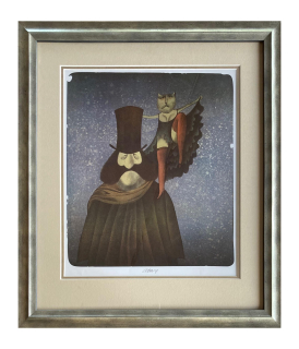 Born Adolf - Muž a kočka | 42.3x49.1