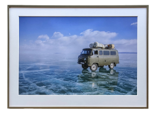 Šilha Václav - Auto na ledu | 82.5x60.5