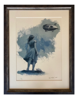 Ptáček Petr - Slečna a Bluimb | 44.2x56.2