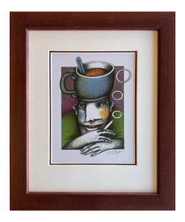 Krejčí Kuba - Kafe a cigáro | 26.8x32.1