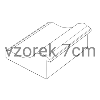 Vzorek rámařské lišty 7 cm - 2613 L vysoké bílé