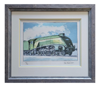 Ptáček Petr - Anglická pára Lokomotiva | 42.9x37.4